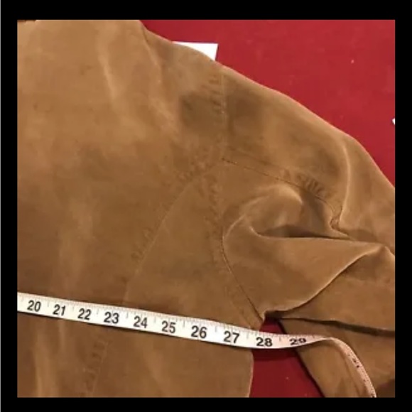 Rainforest 90s BROWN LEATHER BOMBER plaid wool lined Jacket MEN XL Pockets biker - Picture 3 of 13